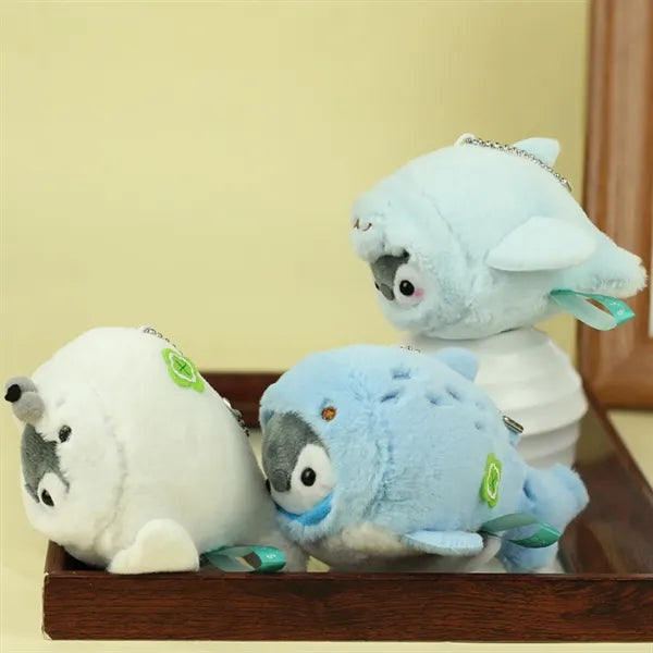 4 Inch Whale Penguin Hybrid Marine Animal Plush Keychain