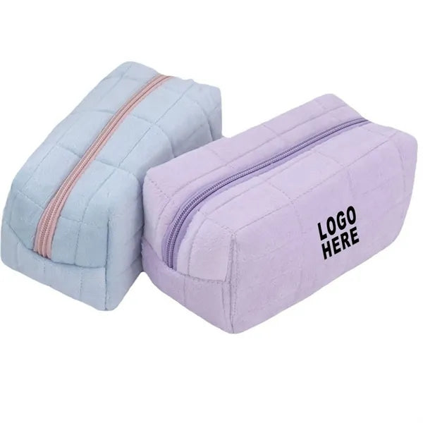 Plush Quilted Makeup Bag