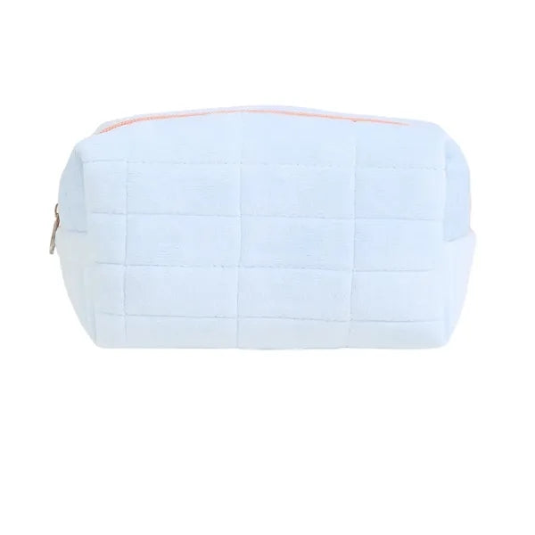 Plush Quilted Makeup Bag
