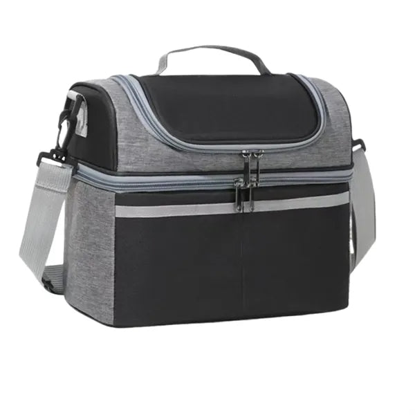 Crossbody Insulated Double Layer Lunch Bag For Office Work