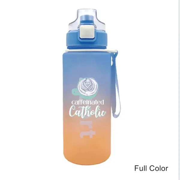 25 oz Gradient Sport Bottle with Flip Lid & Wrist Strap