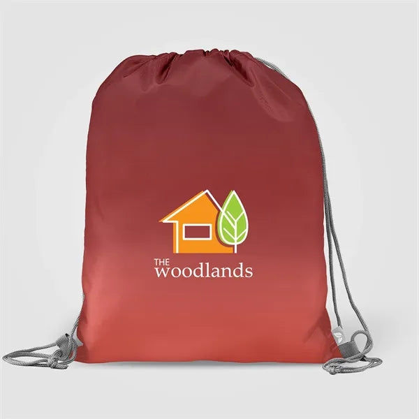 210D Polyester Ombre Drawstring Bag - 6L