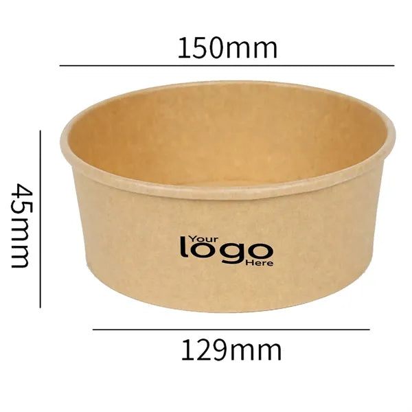 Disposable Kraft Paper Salad Bowl 500ML