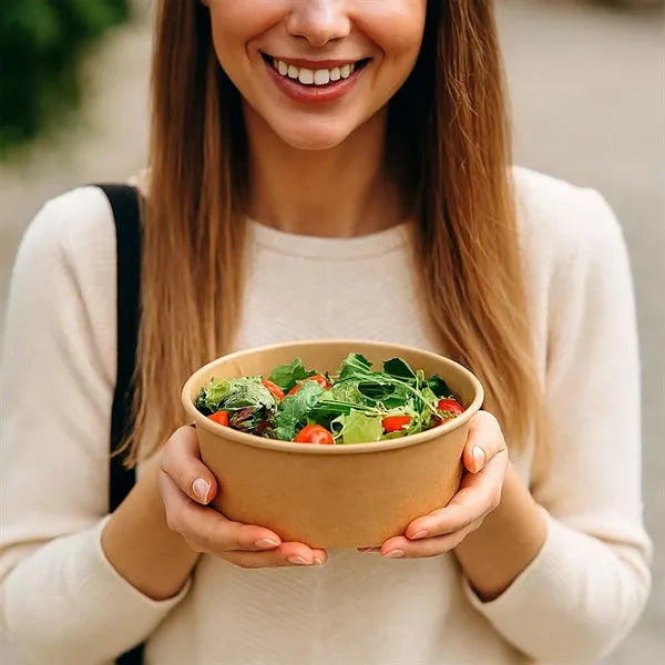 Disposable Kraft Paper Salad Bowl 500ML
