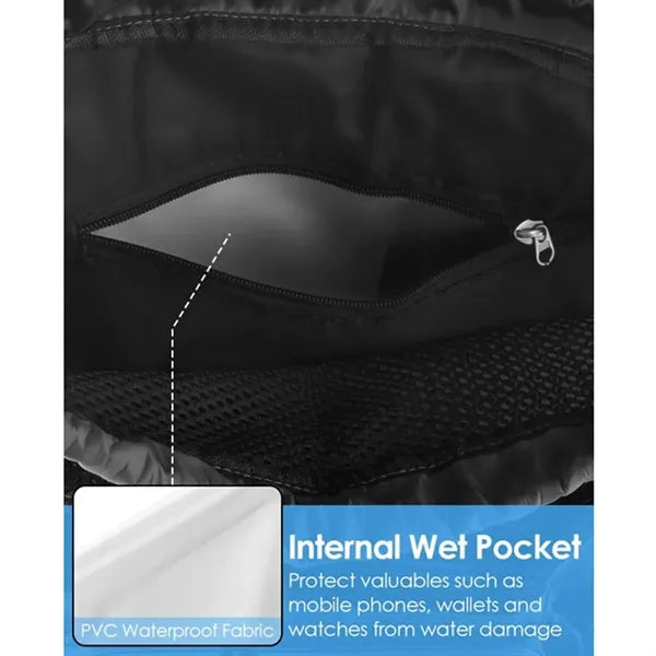Large Capacity Waterproof Drawstring Bag Transparent Mesh