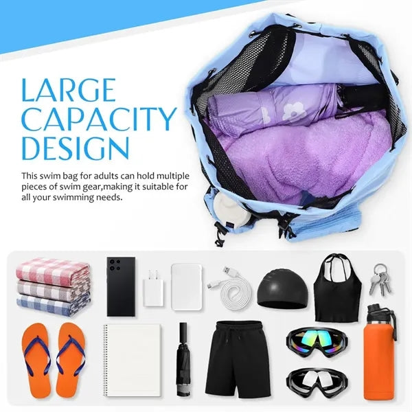 Large Capacity Breathable Drawstring Waterproof Backpack Bag