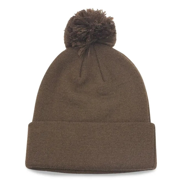 12" Knit Beanie Pompon