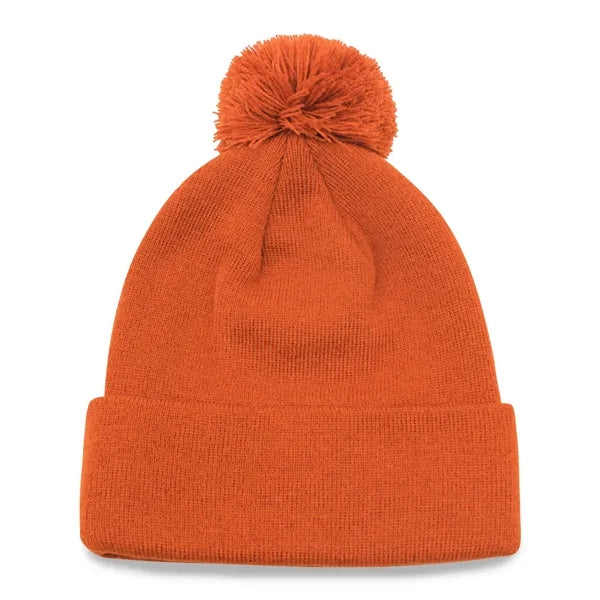 12" Knit Beanie Pompon