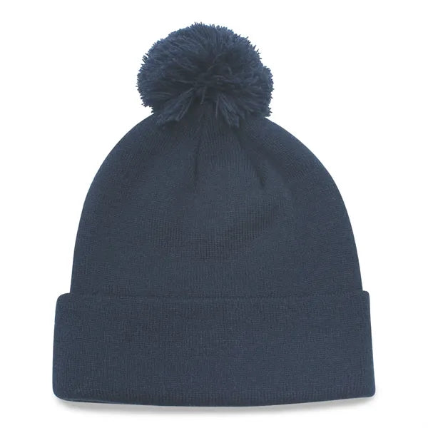 12" Knit Beanie Pompon