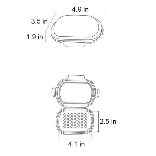 Food Grade Silicone Soap Case With Triple Lock