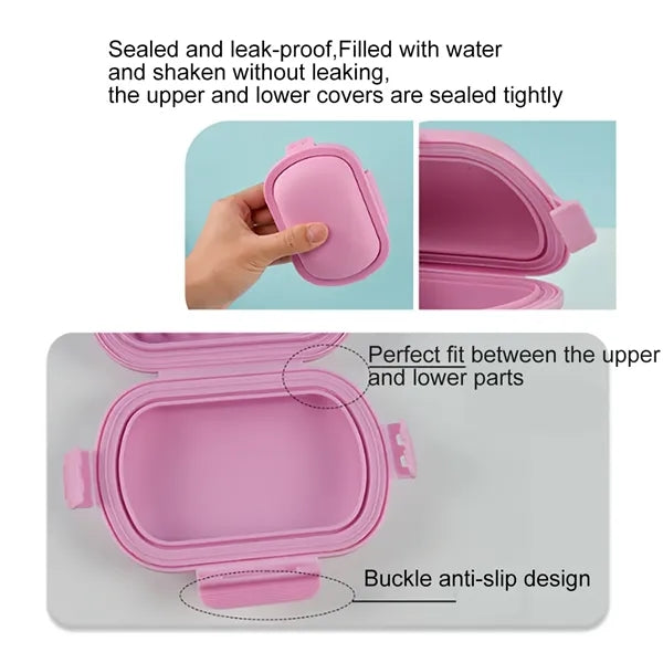 Food Grade Silicone Soap Case With Triple Lock