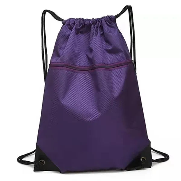Gym Drawstring Bags with Front Pocket