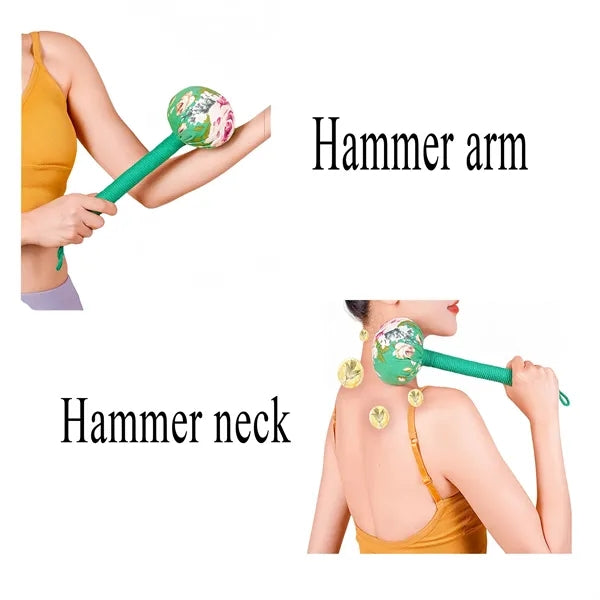 Mugwort Massage Hammer For Neck Back Therapy Free Shipping