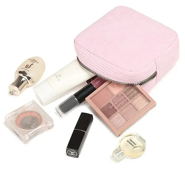 Travel Corduroy Makeup Pouch
