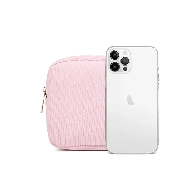 Travel Corduroy Makeup Pouch