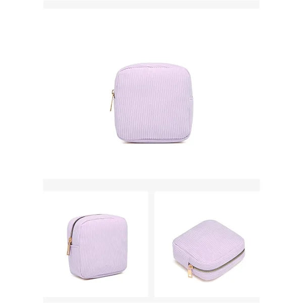 Travel Corduroy Makeup Pouch