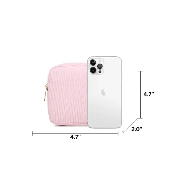 Travel Corduroy Makeup Pouch