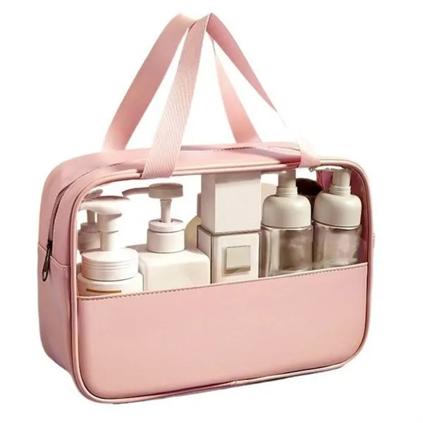 PU And PVC Patchwork Transparent Tote Bag
