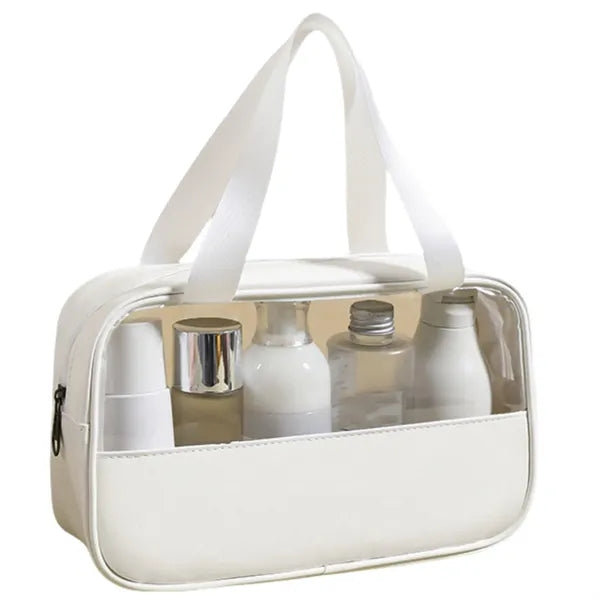 PU And PVC Patchwork Transparent Tote Bag