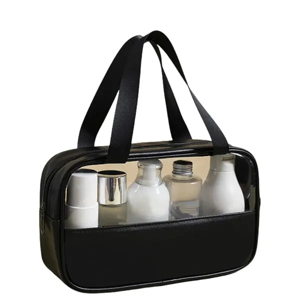 PU And PVC Patchwork Transparent Tote Bag