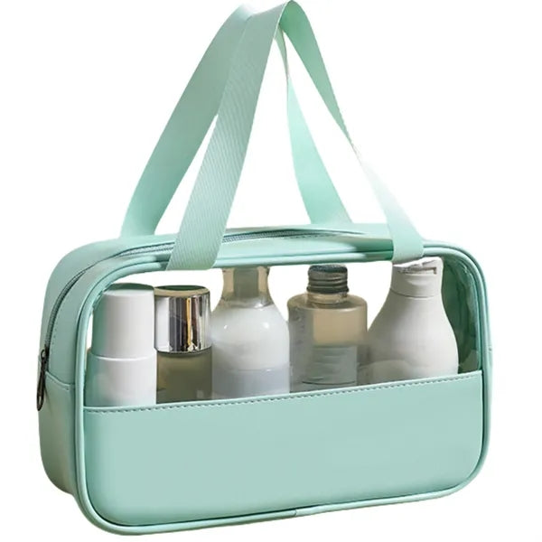 PU And PVC Patchwork Transparent Tote Bag
