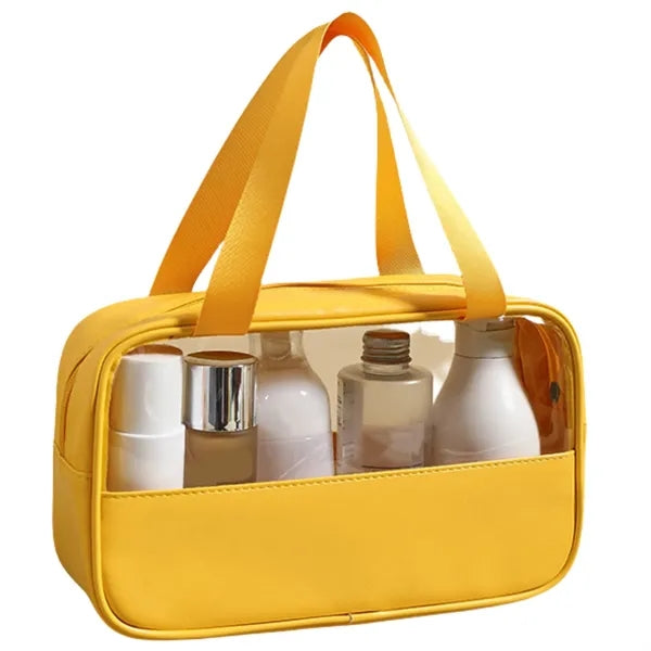 PU And PVC Patchwork Transparent Tote Bag