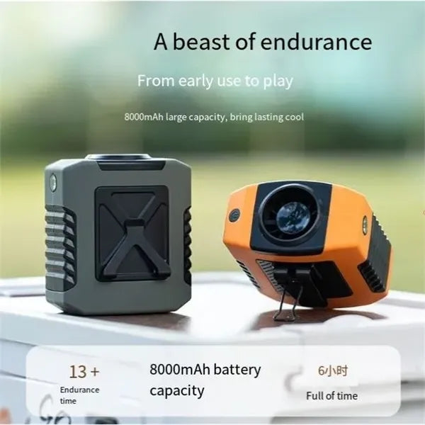 Outdoor 4 In 1 Function USB Waist Fan For 8000mah