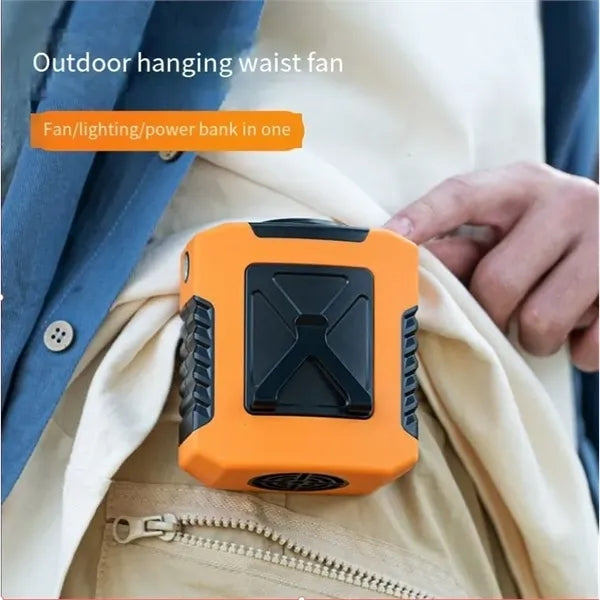 Outdoor 4 In 1 Function USB Waist Fan For 8000mah
