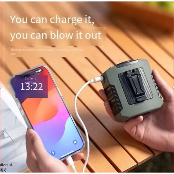 Outdoor 4 In 1 Function USB Waist Fan For 8000mah