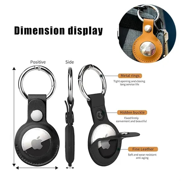 Air-Tag Leather Holder Keychain Luggage Pet Bags