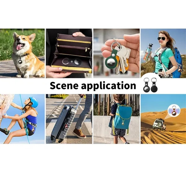 Air-Tag Leather Holder Keychain Luggage Pet Bags