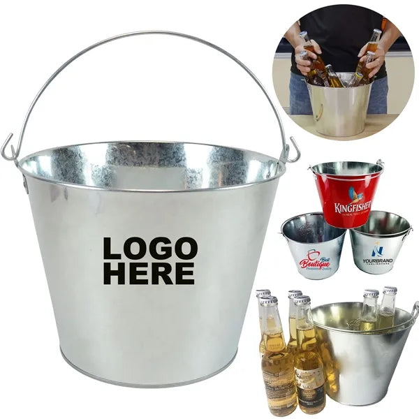 Party Beverage Tub Galvanized Metal Ice Bucket