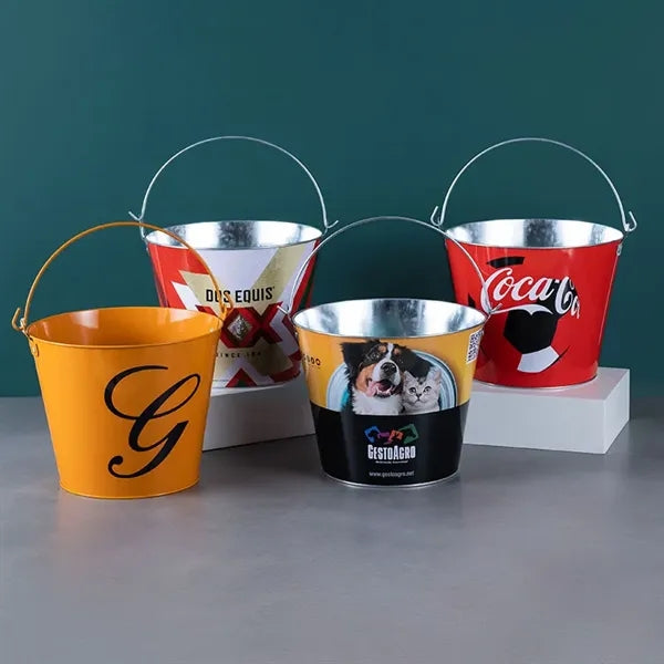 Party Beverage Tub Galvanized Metal Ice Bucket