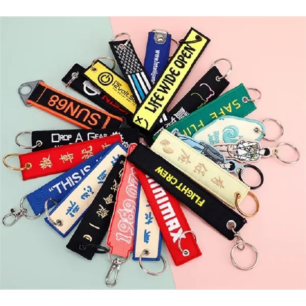 Embroidery Car Keychain Luggage Tags