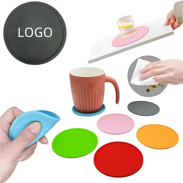 Round Food-Grade Silicone Coaster