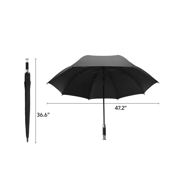 A golf umbrella with customizable brand logo for cars