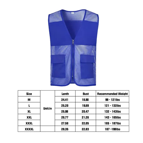 Mesh Vest Summer Volunteer Workwear