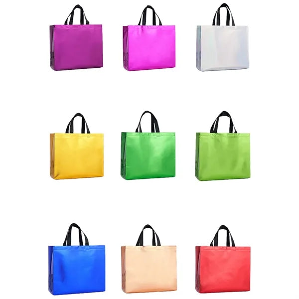 Laser Film Aluminum Foil Non-Woven Tote Bag
