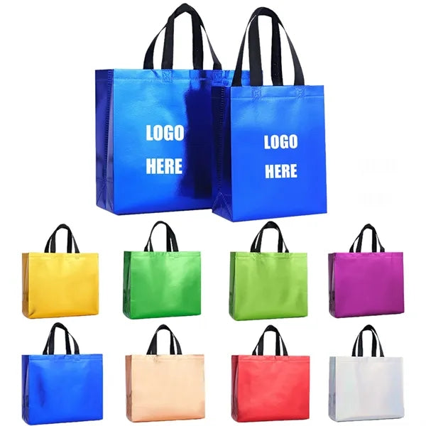 Laser Film Aluminum Foil Non-Woven Tote Bag