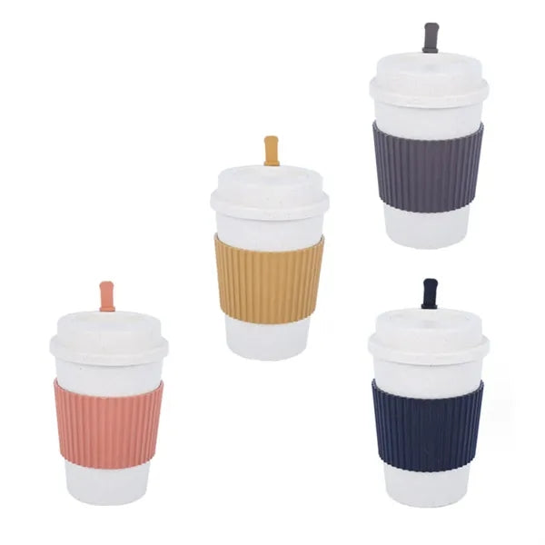 16oz Wheat Straw Tumbler Unbreakable Drinking Cup