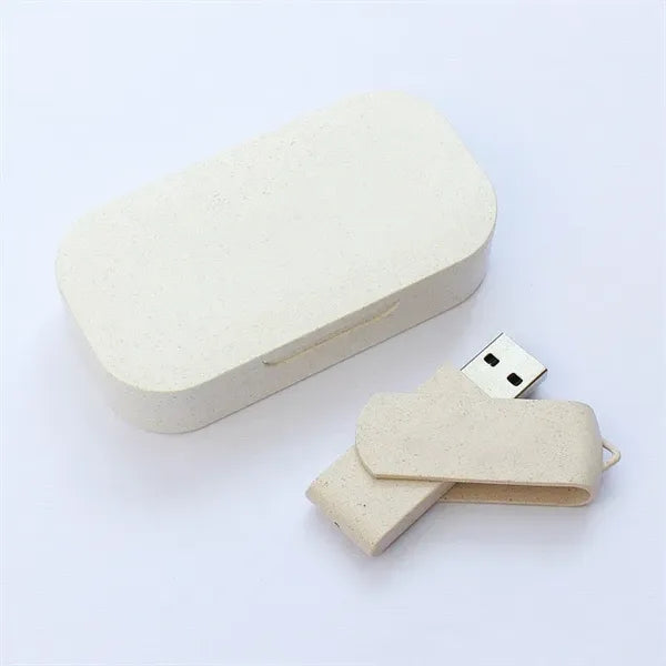4GB Eco Friendly Wheat Straw USB Flash Drive Box Set