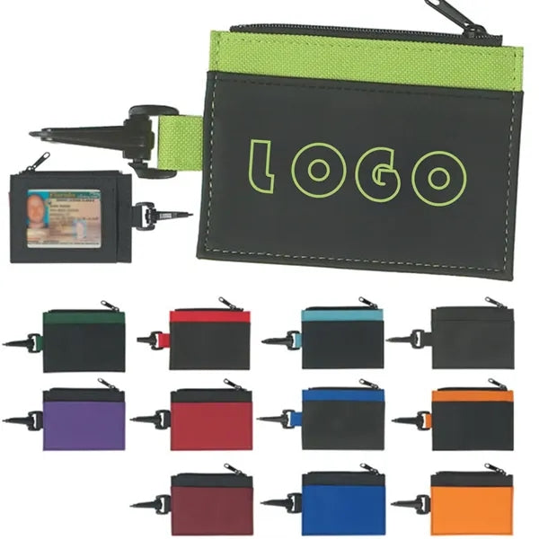 Mini Zipper Coin Wallet with Hook