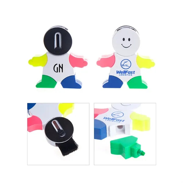 4-In-1 Human Shape Highlighter with Brush