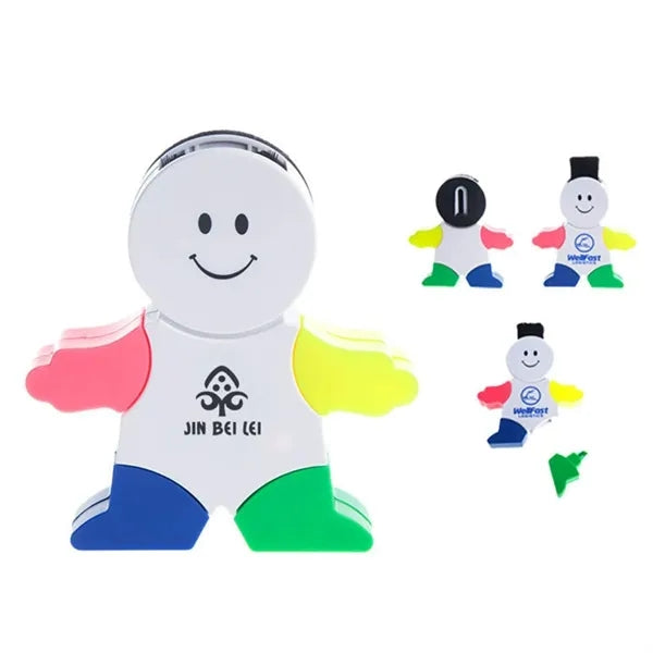 4-In-1 Human Shape Highlighter with Brush