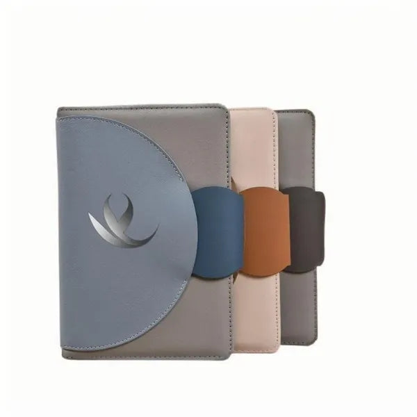 Premium Leather Notebook with shell - shaped buckle