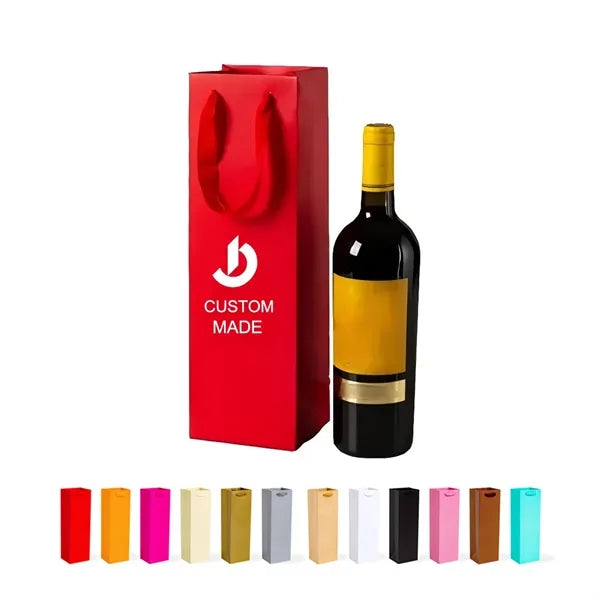 Red Wine Bag White Cardboard Gift