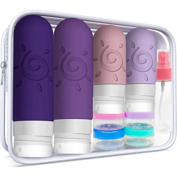 17 Pack Leakproof Silicone Travel Bottles Set