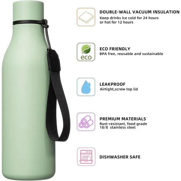 20oz Stainless Steel Insulated Water Bottles w/ Strap