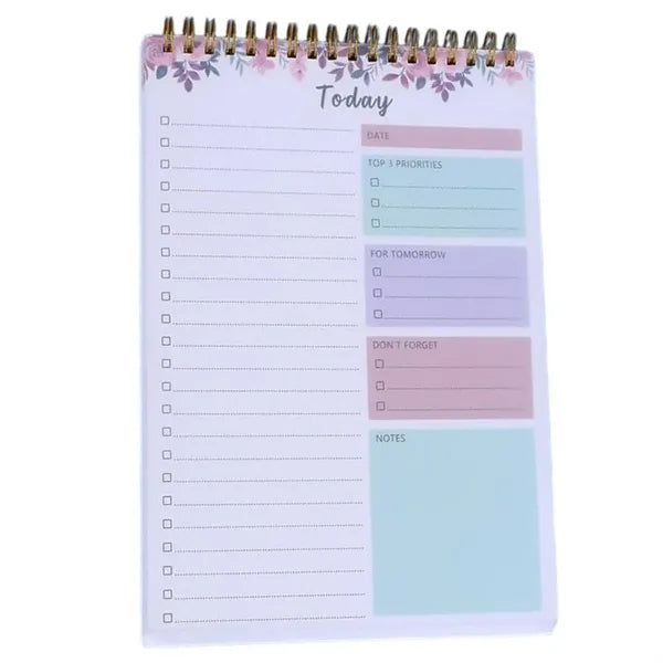 52 Sheets B5 Spiral Weekly Planner Notebook