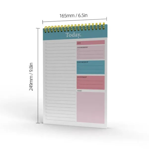 52 Sheets B5 Spiral Weekly Planner Notebook